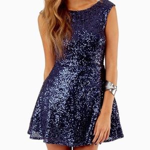 Tobi blue sequin dress